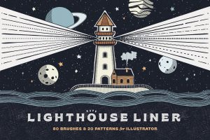 Lighthouse Liner Illustrator Brushes