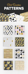 Seamless Gold Pattern Set