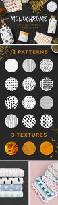 Monochrome Seamless Patterns