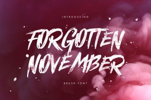 Forgotten November Brush Font