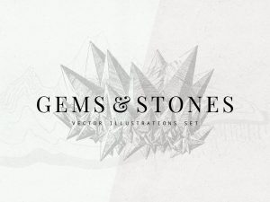 Gems & Stones Vector Illustrations Set