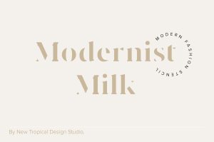 Modernist Milk Stencil Font