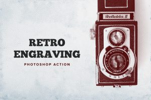 Retro Engraving Photoshop Action