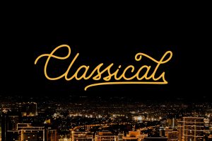 Classical Monoline Script Font