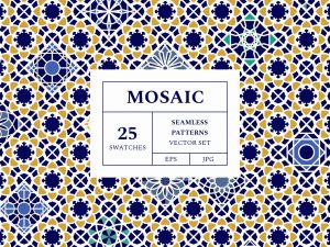 Mosaic Patterns Vector Set