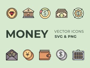 Money Vector Icons Set