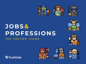 Jobs and Professions Icons Set