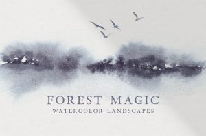 Forest Watercolor Landscapes