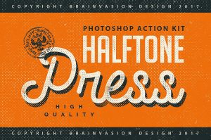 Halftone Press Photoshop Kit