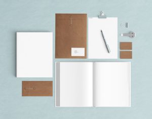 Powderblue Stationery Mockup