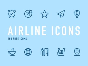 100 Airline Icons