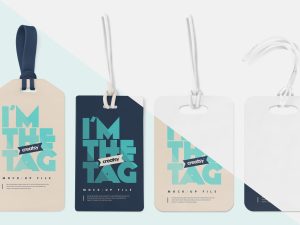 Luggage Diaper Tag Mockups