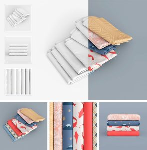 Fabric Stack Mockup Set