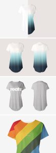 Longline T-shirt Mockup Set