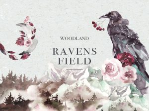 Woodland Ravens Watercolor Kit