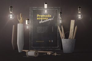 Home Vintage Mockup Scene