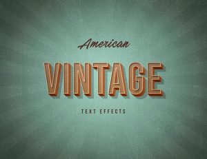 American Vintage Text Effects