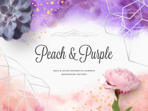 Peach and Purple Artistic Toolkit