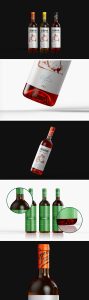 Sauvignon Wine Bottle Mockup