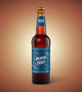 Classic Beer Bottle PSD Mockup